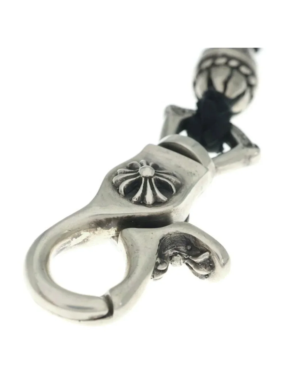 Chrome Hearts CH Lanyars Lanyard Cross Clip Holder Necklace Silver Black